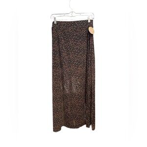 Free People Black Floral Maxi Skirt
